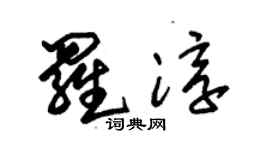 朱锡荣罗淳草书个性签名怎么写
