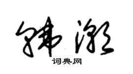 朱锡荣韩潮草书个性签名怎么写