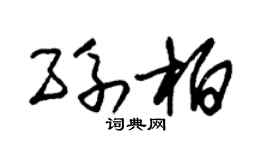 朱锡荣孙柏草书个性签名怎么写