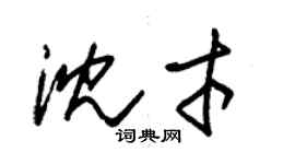 朱锡荣沈才草书个性签名怎么写