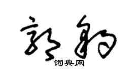朱锡荣郭豹草书个性签名怎么写