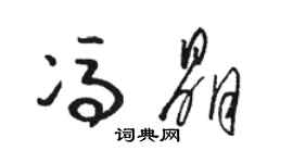 骆恒光冯晶草书个性签名怎么写