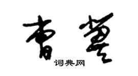 朱锡荣曹冀草书个性签名怎么写