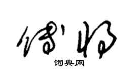朱锡荣傅将草书个性签名怎么写