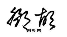 朱锡荣邓胡草书个性签名怎么写
