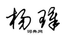 朱锡荣杨璋草书个性签名怎么写