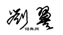 朱锡荣刘翼草书个性签名怎么写