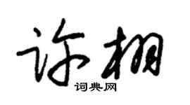 朱锡荣许栩草书个性签名怎么写