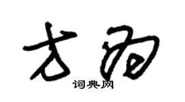 朱锡荣方为草书个性签名怎么写