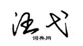 朱锡荣汪弋草书个性签名怎么写
