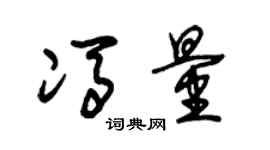 朱锡荣冯量草书个性签名怎么写