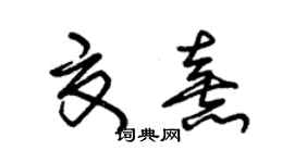 朱锡荣夏熹草书个性签名怎么写