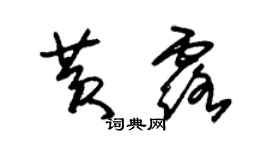 朱锡荣黄露草书个性签名怎么写