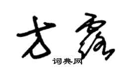 朱锡荣方露草书个性签名怎么写