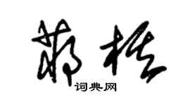 朱锡荣蒋棋草书个性签名怎么写