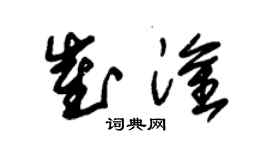 朱锡荣崔淦草书个性签名怎么写