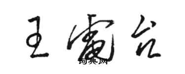 骆恒光王电台草书个性签名怎么写