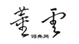 骆恒光董云草书个性签名怎么写