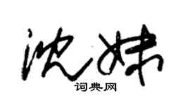 朱锡荣沈妹草书个性签名怎么写