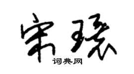朱锡荣宋环草书个性签名怎么写