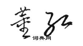 骆恒光董红草书个性签名怎么写