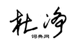 朱锡荣杜净草书个性签名怎么写
