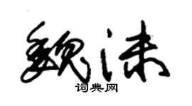 朱锡荣魏沫草书个性签名怎么写