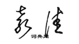 骆恒光袁佳草书个性签名怎么写