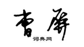 朱锡荣曹屏草书个性签名怎么写