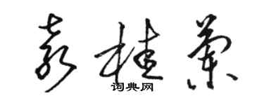 骆恒光袁桂兰草书个性签名怎么写