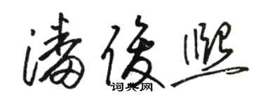 骆恒光潘俊熙草书个性签名怎么写