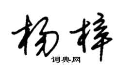 朱锡荣杨梓草书个性签名怎么写