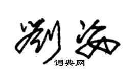 朱锡荣刘姿草书个性签名怎么写