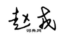 朱锡荣赵戎草书个性签名怎么写