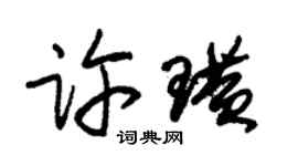 朱锡荣许璜草书个性签名怎么写