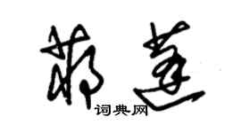 朱锡荣蒋蓬草书个性签名怎么写
