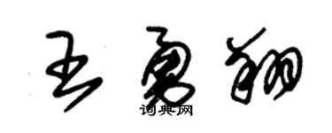 朱锡荣王勇翔草书个性签名怎么写