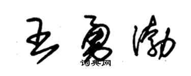 朱锡荣王勇渤草书个性签名怎么写