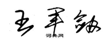 朱锡荣王军剑草书个性签名怎么写