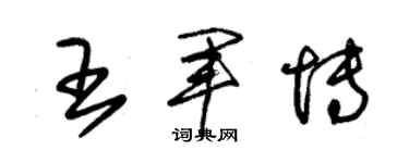 朱锡荣王军博草书个性签名怎么写