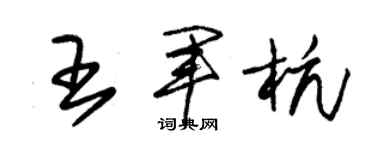 朱锡荣王军杭草书个性签名怎么写