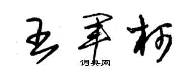 朱锡荣王军柯草书个性签名怎么写