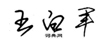 朱锡荣王白军草书个性签名怎么写