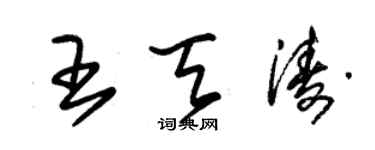 朱锡荣王天涛草书个性签名怎么写