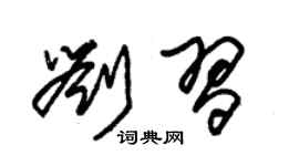 朱锡荣刘习草书个性签名怎么写