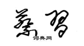 朱锡荣蔡习草书个性签名怎么写