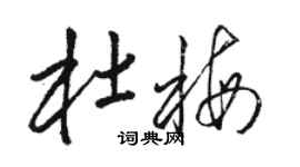 骆恒光杜梅草书个性签名怎么写