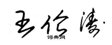 朱锡荣王伦涛草书个性签名怎么写