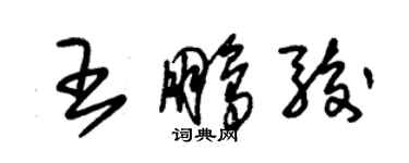 朱锡荣王鹏骏草书个性签名怎么写