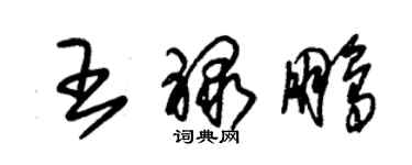 朱锡荣王禄鹏草书个性签名怎么写
